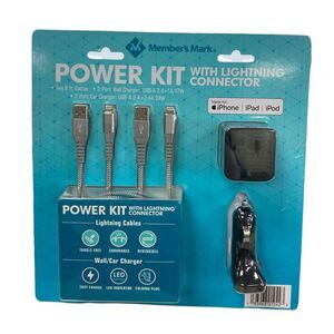 Member's Mark 8 pin USB A Power Pack Car & Wall Charger